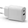 dbramante1928 įkrovimas – ES sieninis įkroviklis – USB-C 30W + USB-A 18W-W, skirtas naudoti viduje, kintamosios srovės, baltas
