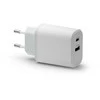 dbramante1928 įkrovimas – ES sieninis įkroviklis – USB-C 30W + USB-A 18W-W, skirtas naudoti viduje, kintamosios srovės, baltas