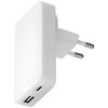 dbramante1928 Pro – plonas įkroviklis ES/JAV – USB-C 45W + USB-A 30W – W, skirtas naudoti patalpose, kintamosios srovės, baltas