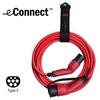 Įkroviklis Defa Kabelis ładujący eConnect Raudona Mode3 32A/3 fazy/Typ 2/7,5m
