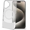 Dėklas Celly Magdual MagSafe-kompatibelt skal iPhone 16 Vit + Transparent