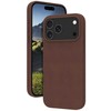 Dėklas dbramante 1928 Roskilde MS - skórzane etui do iPhone 17 Pro Max kompatybilna su MagSafe (dark tan)