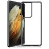 ITSKINS HYBRID CLEAR dėklas, skirtas „Samsung Galaxy S21 Ultra 4G / 5G®“. Juodas ir skaidrus.
