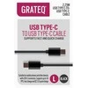 Dėklas Screenor GRATEQ USB C - USB C LATAUSKAAPELI QUICK 2.25M Juodas