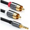 deleyCON MK155, 3,5 mm, kištukas, 2 x RCA, kištukas, 2 m, juodas