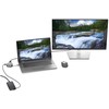 DELL 6 viename USB-C daugiaprievadis adapteris – DA305, laidinis, USB 3.2 Gen 2 (3.1 Gen 2) Type-C, 10, 100, 1000 Mbit/s, sidabrinis, 3840 x 2160 pikselių, Dell