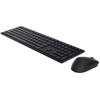 DELL Pro klaviatūra ir pelė – KM5221W – JAV tarptautinė (QWERTY) – juoda, viso dydžio (100 %), belaidė, radijo dažnių belaidė, QWERTY, juoda, pelė pridėta