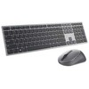 „DELL Premier“ daugiafunkcinė belaidė klaviatūra ir pelė – KM7321W – JK (QWERTY), viso dydžio (100 %), belaidė, radijo dažnio belaidis ryšys + „Bluetooth“, QWERTY, pilka, titano spalvos, pelė pridėta