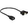 KABELIS USB-AF-AF 2.0 25CM PANEL MOUNT DELOCK