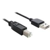 Delock kabelis EASY-USB 2.0 tipo A kištukas > USB 2.0 tipo B kištukas 0,5 m juodas