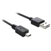 KABELIS USB MINI(M)->USB-A(M) 2.0 0.5M EASY-USB JUODA DELOCK
