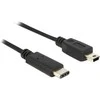USB kabelis Delock USB-C - miniUSB 0, 5 m Juoda (83335)