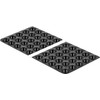 Delock Rubber feet round self-adhesive 10 x 3 mm 50 pieces juodas