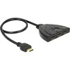 Delock HDMI UHD jungiklis 3 x HDMI įvestis > 1 x HDMI išvestis 4K su integruotu kabeliu 50 c