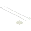 Delock Befestigungssockel 25 x 25 mm mit Kabelbinder L 150 x B 3,6 mm baltas