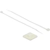 Delock Befestigungssockel 30 x 30 mm mit Kabelbinder L 200 x B 4,8 mm baltas