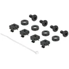 Delock 66846 - Kabelių valdymo skydelis - Juodas - Metalas - Nailonas - 1U - 48,3 cm (19") - 77 mm