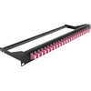 DeLOCK 19⁻⁶ šviesolaidinis komutacinis skydelis 24 prievadų LC Duplex violetinis, Šviesolaidis, LC, Juodas, Violetinis, Montuojamas į stovą, 1U, 482,6 mm