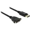 Sonstige Delock 1m M-F - 1 m - DisplayPort - DisplayPort - Vyriškas - Moteris - Auksinis