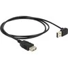 Delock Verlängerungskabel USB 2.0 Typ-A gewinkelt > USB 2.0 Typ-A juodas 2m