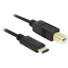DELOCK Cable Cable USB Type-C 2.0 vyriškas > USB 2.0 Type-B male 2.0 m juodas