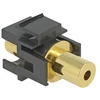 KEYSTONE MODULIO JACK LIZDAS 3.5MM(F)->JACK 3.5MM(F) STEREO AUKSU DENGTOS JUODOS DELOCK