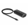 Delock 3 Port USB 10 Gbps Hub su SD i Micro SD Card Reader ze USB Type-C złączem 60cm Kabelis i przełącznikiem dla jeden Port (64234)