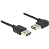 KABELIS USB-A M/M 2.0 3M EASY-USB KAMPINIS LEWO/PRAWO JUODA DELOCK