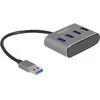 HUB USB Delock DeLOCK 63190 huby i koncentratory USB 3.2 Gen 1 (3.1 Gen 1) Type-A 5000 Mbit/s Juodas