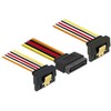 Delock SATA 15 kontaktų – SATA 15 kontaktų x2, 0,15 m, daugiaspalvis (60145)