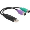 Delock Atblokuokite USB į PS/2 adapterį