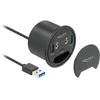 Delock 3 prievadų stalo šakotuvas, 1 x USB Type-C™ ir 2 x USB Type-A + HD garso prievadai