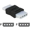 Delock Adapteris 4 kontaktų Molex lizdas-lizdas