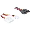 Delock SATA 15 kontaktų – Molex – 4 kontaktų diskelis, 0,3 m, daugiaspalvis (65227)