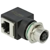 Delock Netzwerkadapter M12 4 Pin D-kodiert Buchse zu RJ45 Buchse