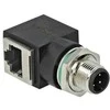 Delock Netzwerkadapter M12 4 Pin D-kodiert Stecker zu RJ45 Buchse