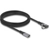 DeLOCK 81148, 2 m, USB C, USB C, 20 Gbit/s, Juoda