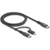 DeLOCK 81170, 1 m, USB C, USB C/Lightning, USB 2.0, Juodas
