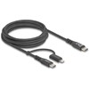 DeLOCK 81171, 2 m, USB C, USB C/Lightning, Juodas