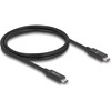 Delock USB 80 Gbps kabelis USB C tipo kištukas į kištuką, 16K 60 Hz PD 3.1 240 W E-Marker bendraašis, 1 m, juodas