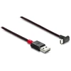 DeLOCK 81551, 2 m, USB A, USB C, USB 2.0, Raudona, Juodas