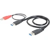 DELOCK kabelis USB 3.0 Y 1x USB 3.0-A ST+ USB 2.0-A ST 60cm