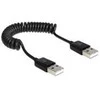 DELOCK Kabelis USB 2.0-A St/St Spiralkabel