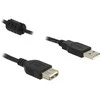 USB kabelis Delock USB-A - USB-A 0,5 m Juodas (83401)