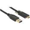 Delock 83718 - 1 m - USB A - USB C - USB 3.2 Gen 2 (3.1 Gen 2) - Male/Male - Juodas