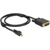 Delock Cable mini Displayport 1.2 kištukas su varžtu > DVI kištukas 1 m