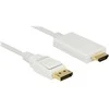 DELOCK Cable Displayport 1.2 male > High Speed HDMI-A pasyvus 4K 2 m baltas
