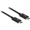 DELOCK laidas Thunderbolt 3 USB-C kištukas > USB-C vyriškas pasyvus 0,5 m 5 A 40 Gb/s juodas