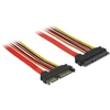 DeLOCK 84921, 1 m, SATA III, SATA 22-pin, SATA 22-pin, Male/Female, Juodas, Oranžinis, Raudona, Geltona