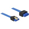 PRZEDŁUŻACZ SATA DATA III (6 GB/S) M/F 20CM Z ZATRZASKAMI METALOWYMI Mėlynas DELOCK